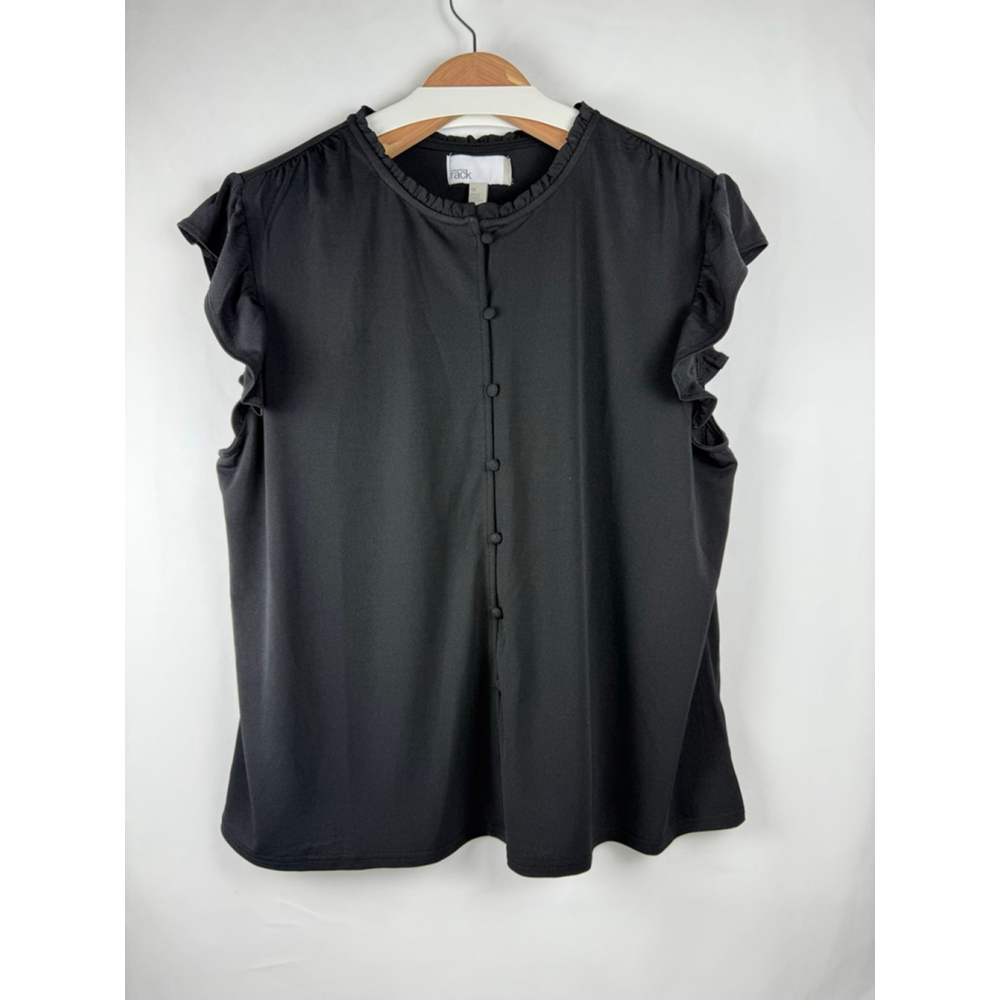 Women's Nordstrom Rack Blouse Black Size 1X $12 w/$25 purchase
